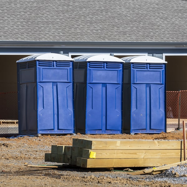 how often are the portable toilets cleaned and serviced during a rental period in Girard